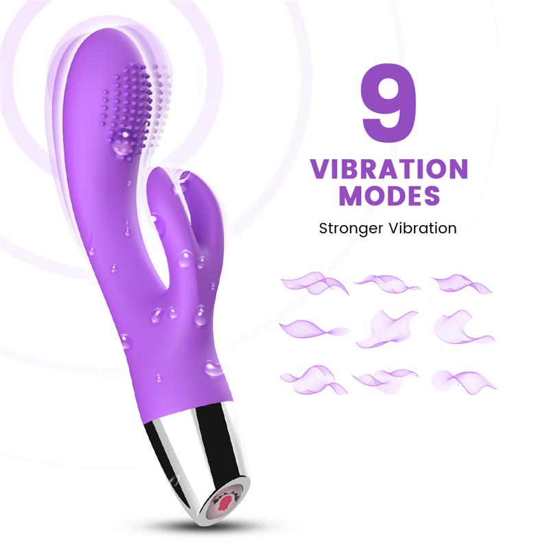 Vibrador Conejito Flexible Púrpura 2
