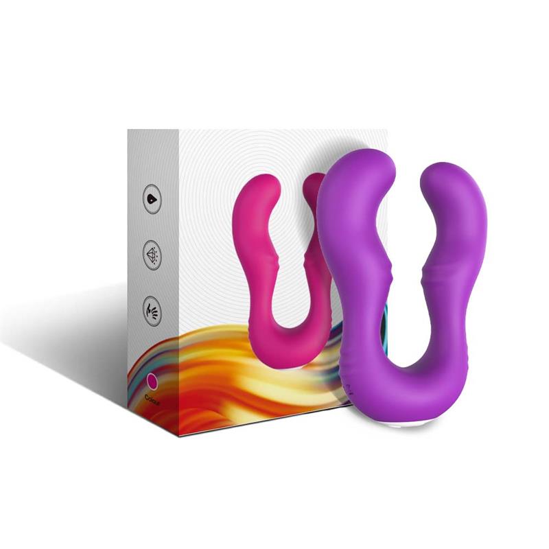 Vibrador Doble para Parejas Púrpura 4