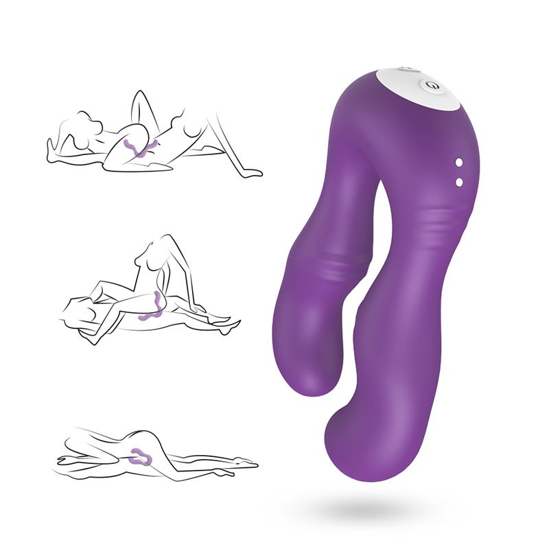 Vibrador Doble para Parejas Púrpura 6