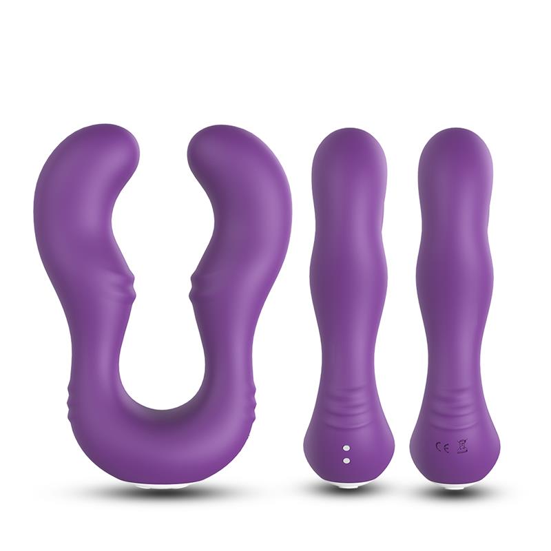 Vibrador Doble para Parejas Púrpura 7
