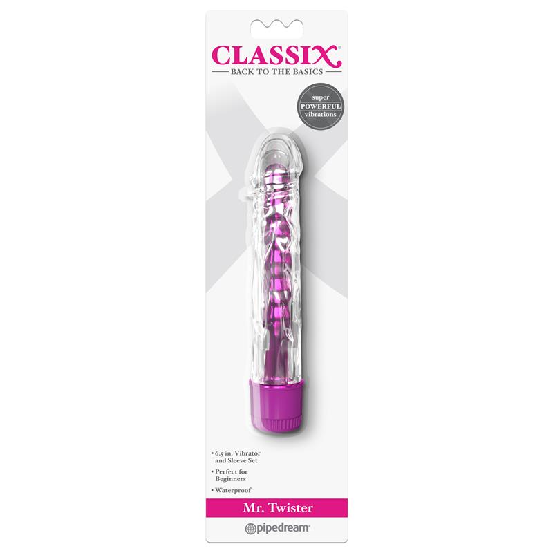 Vibrador Mr. Twister Rosa Metálico 17 cm