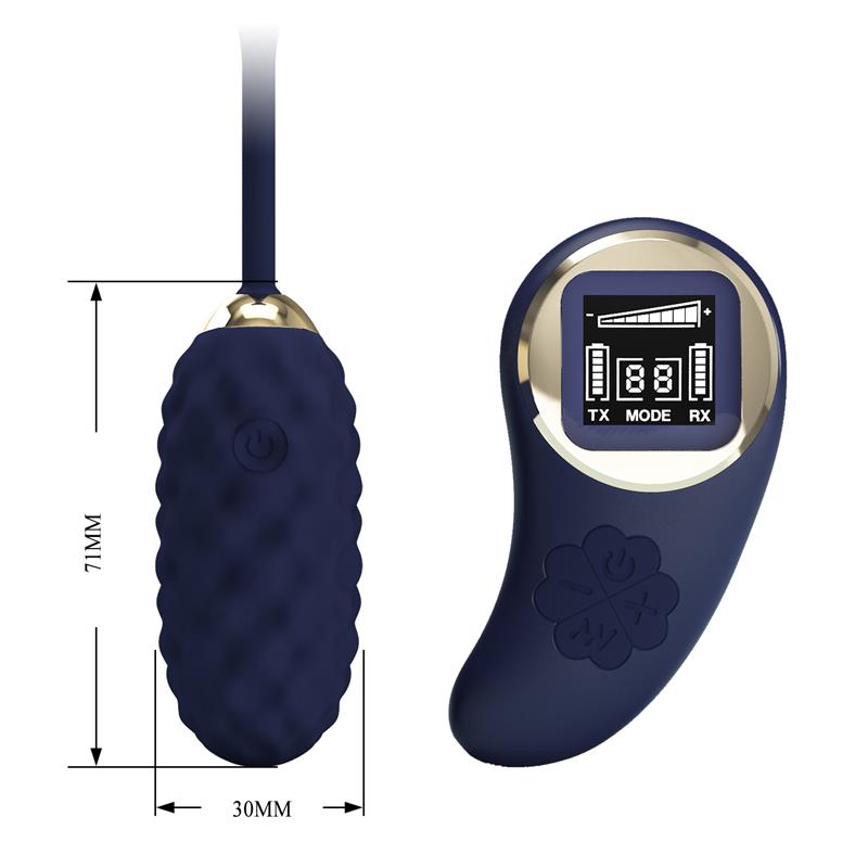 Vivian Huevo Vibrador con Control Remoto con Pantalla Digital Azul 8