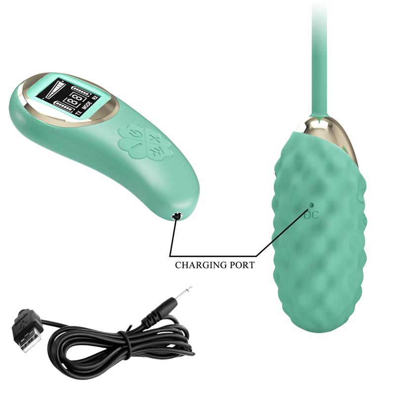 Vivian Huevo Vibrador con Control Remoto Pantalla Digital Verde 7
