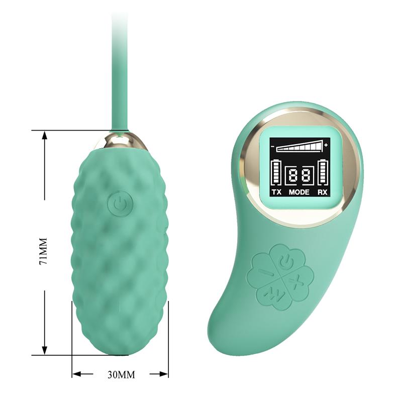 Vivian Huevo Vibrador con Control Remoto Pantalla Digital Verde 8