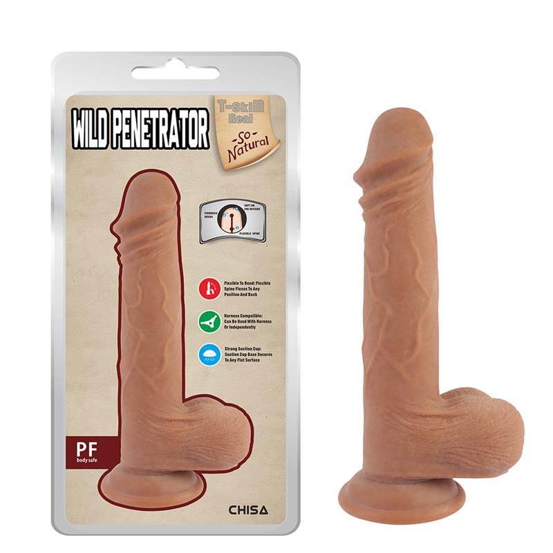 Wild Penetrator Dildo dual Density Bronceado 21.5cm