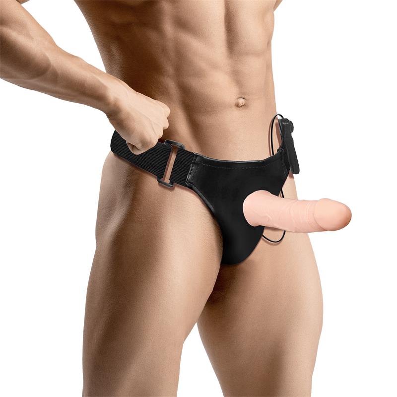 Wobox Arnés con Dildo Hueco Desmontable, Vibración y Control Remoto 3