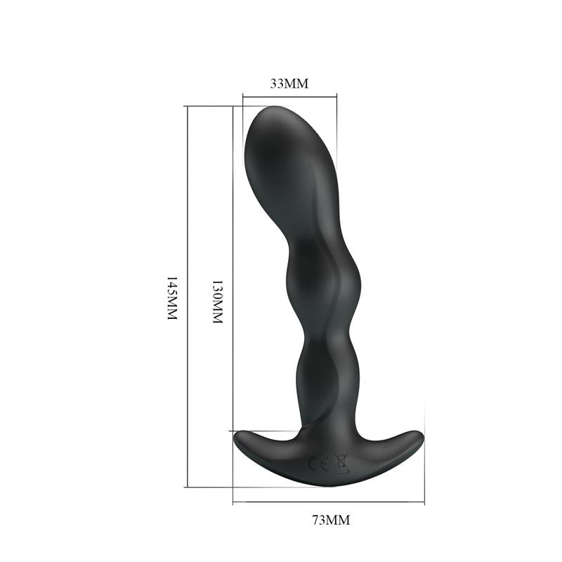 Yale Plug Anal con Vibración Negro