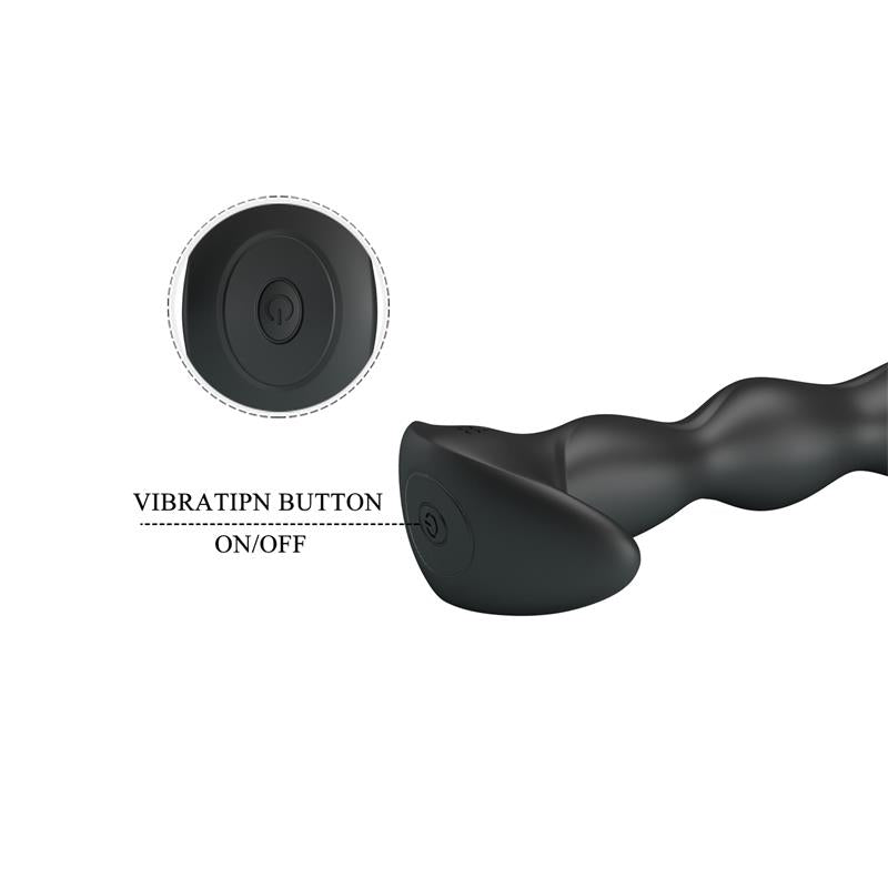 Yale Plug Anal con Vibración Negro